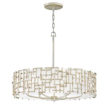 Fredrick Ramond Farrah 6-Light Chandelier In Silver Leaf*