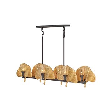 Fredrick Ramond Cera 12-Light Linear Chandelier In Museum Bronze