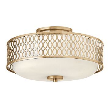 Fredrick Ramond Jules 3-Light Semi-Flush Ceiling Light In Brushed Gold