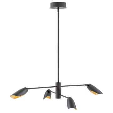 Fredrick Ramond Bowery 4-Light Pendant In Black*