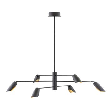 Fredrick Ramond Bowery 6-Light Chandelier In Black*