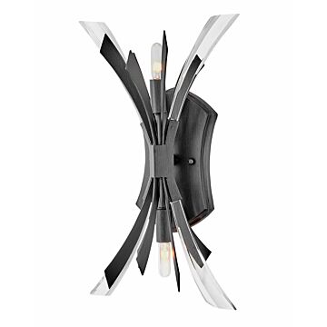 Fredrick Ramond Vida 2-Light Wall Sconce In Brushed Graphite