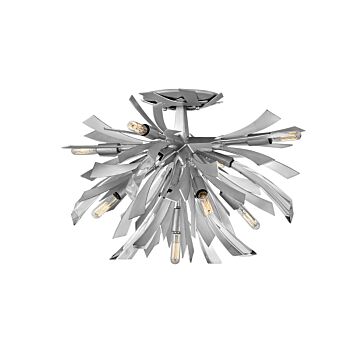 Fredrick Ramond Vida 9-Light Semi-Flush Ceiling Light In Glacial