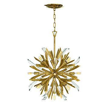 Vida 13-Light Chandelier in Burnished Gold