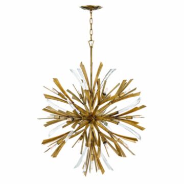 Vida LED Chandelier in Burnished Gold by Fredrick Ramond