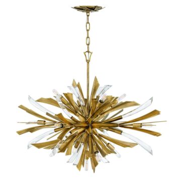 Vida LED Pendant in Burnished Gold by Fredrick Ramond