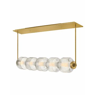 Fredrick Ramond Reign Linear Chandelier In Lacquered Brass