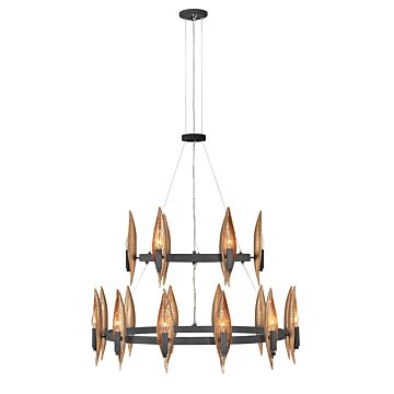 Fredrick Ramond Willow Chandelier In Carbon Black
