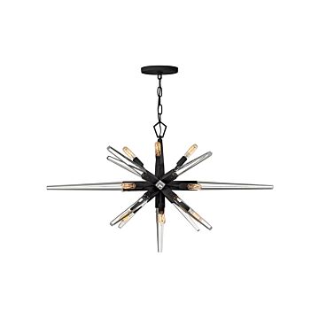 Fredrick Ramond Ariel 12-Light Linear Chandelier In Black*