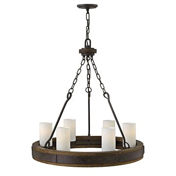 Fredrick Ramond Cabot 6-Light Pendant In Rustic Iron*