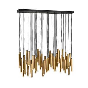 Fredrick Ramond Harmony Linear Chandelier In Heritage Brass