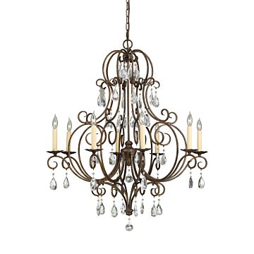 Generation Lighting Chateau 8-Light Chandelier in Mocha Bronze
