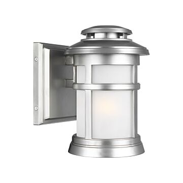 Newport One Light Outdoor Wall Lantern in Painted Brushed Steel by Visual Comfort Studio