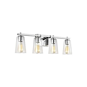 Mercer Four Light Vanity in Chrome by Visual Comfort Studio