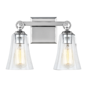 Monterro Two Light Vanity in Chrome by Visual Comfort Studio