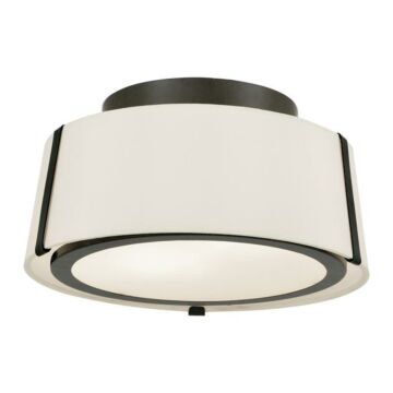 Fulton Two Light Semi Flush Mount in Black by Crystorama