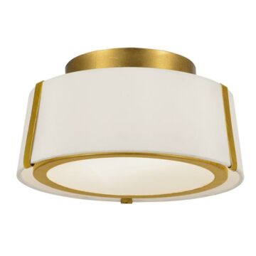 Fulton Two Light Semi Flush Mount in Antique Gold by Crystorama