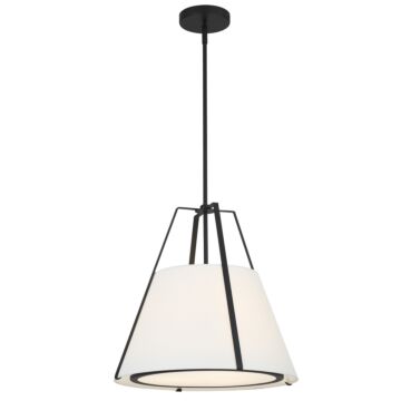 Fulton Three Light Pendant in Black by Crystorama