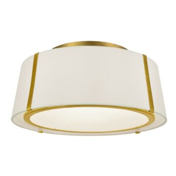 Crystorama Fulton 3 Light 18 Inch Ceiling Light in Antique Gold