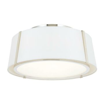 Crystorama Fulton 3 Light 18 Inch Ceiling Light in Polished Nickel