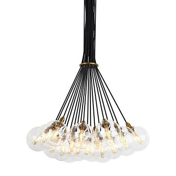 Gambit LED Chandelier in Aged Brass by Visual Comfort Modern