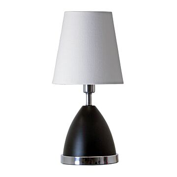 Geo 1-Light Table Lamp in Black Matte With Chrome Accents