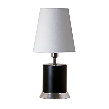 Geo 1-Light Table Lamp in Black Matte With Chrome Accents