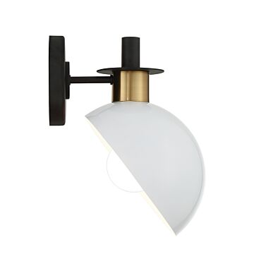 Gigi One Light Wall Sconce in Black   Aged Brass by Crystorama