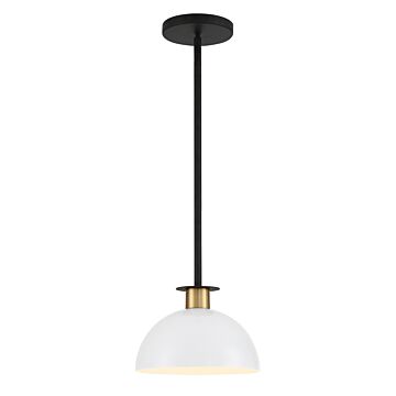 Gigi One Light Pendant in Black   Aged Brass by Crystorama