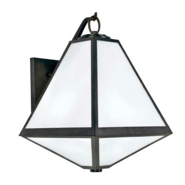 Glacier Three Light Outdoor Wall Sconce in Black Charcoal by Crystorama