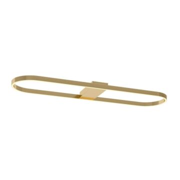 Glo LED Linear Semi Flush Mount in Satin Brass by AFX Lighting