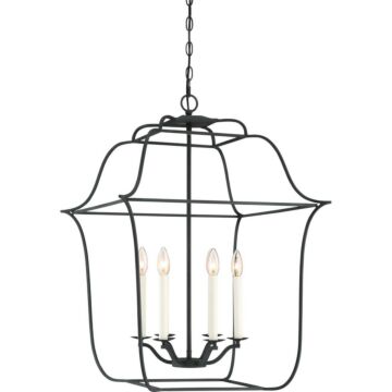 Gallery Six Light Foyer Pendant in Royal Ebony by Quoizel