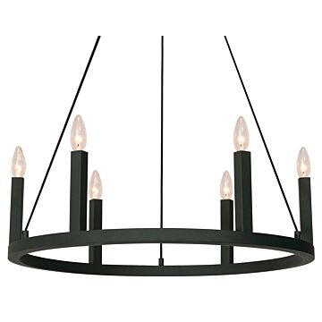 Grace Six Light Pendant in Black by AFX Lighting