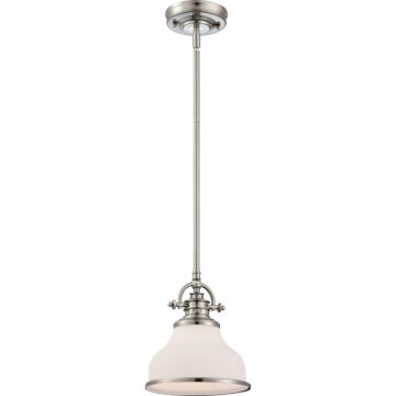 Grant One Light Mini Pendant in Brushed Nickel by Quoizel