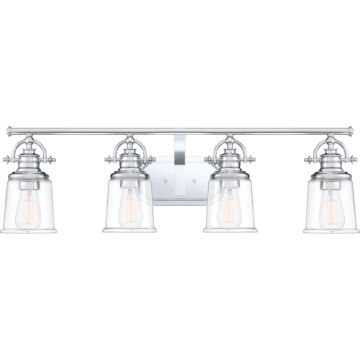 Quoizel Grant 4 Light 10 Inch Bathroom Vanity Light in Polished Chrome