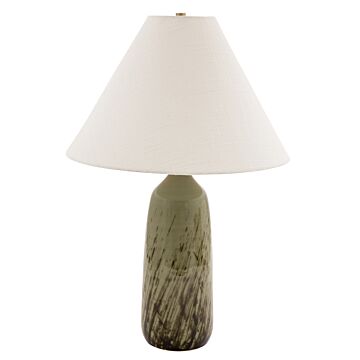 Scatchard 1-Light Table Lamp in Decorated Celadon
