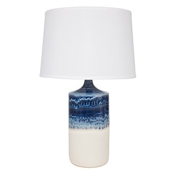  Scatchard Table Lamp in Decorated White Matte
