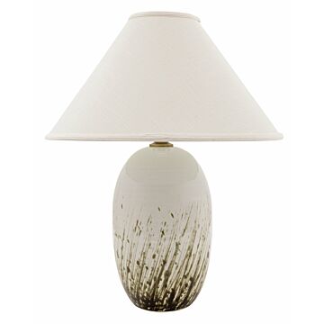 Scatchard 1-Light Table Lamp in Decorated White Gloss