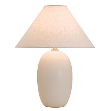 Scatchard 1-Light Table Lamp in White Matte