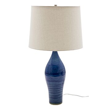 Scatchard 1-Light Table Lamp in Blue Gloss