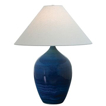 Scatchard 1-Light Table Lamp in Blue Gloss