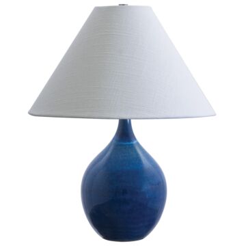 Scatchard 1-Light Table Lamp in Blue Gloss