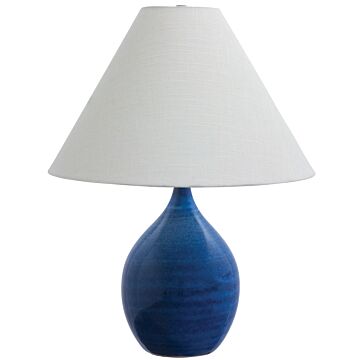 Scatchard 1-Light Table Lamp in Blue Gloss