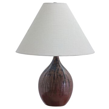Scatchard 1-Light Table Lamp in Decorated Red