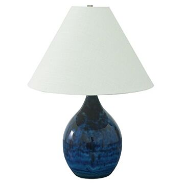 Scatchard 1-Light Table Lamp in Midnight Blue