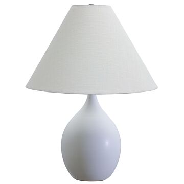 Scatchard 1-Light Table Lamp in White Matte
