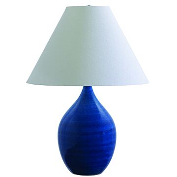 Scatchard 1-Light Table Lamp in Blue Gloss