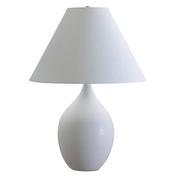 Scatchard 1-Light Table Lamp in White Matte