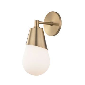 Cora One Light Wall Sconce in Aged Brass by Mitzi
