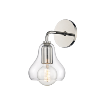 Mitzi Sadie 1-Light Small Wall Sconce in Polished Nickel